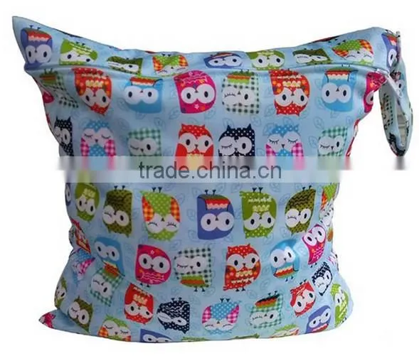 Useful Waterproof Reusable Zipper Cloth Baby Diaper Bag