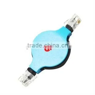 communication cable 1.5 meter retractable rj45 cable Made in China