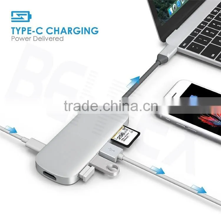 Comb 3.1 Type C Power Charge Hub with Card Reader USB 3.0 Port