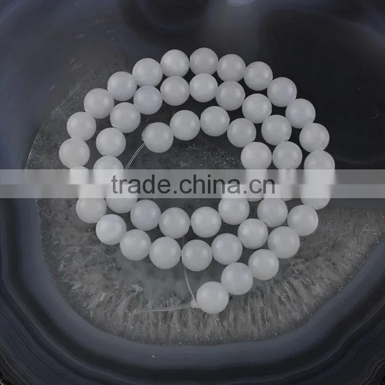 YJ1125-2 Wholesale Dark red Round Dyed Jade Stone Beads for jewelry making
