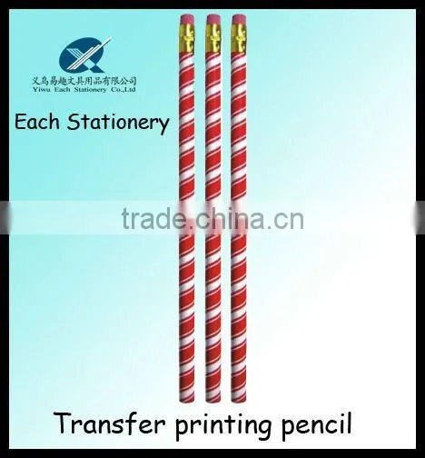 2014 promotional 7inch HB heat Transfer printing/printed office using pencil with eraser
