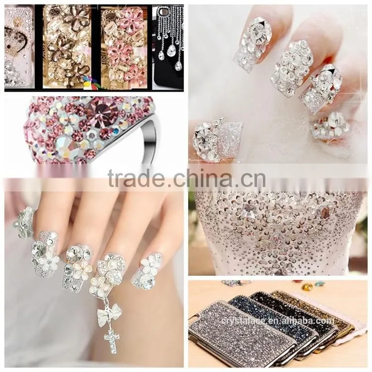 Assorted shapes tear drop, rectangle, marquise, butterfly flat back non hot-fix rhinestone for garmnet decoration