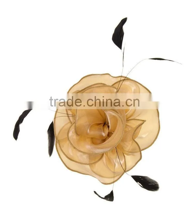Feather Organza Flower Hair Fascinator/Clip/Barrettes