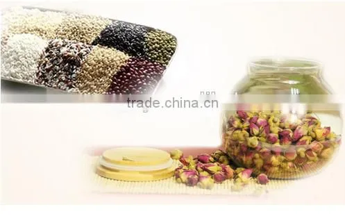 New style small bean jar hot selling airtight glass jar with bamboo lid