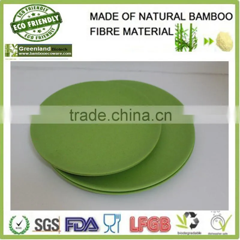 funny colorful prints bamboo fiber hot plate set,bamboo custom serving dishes