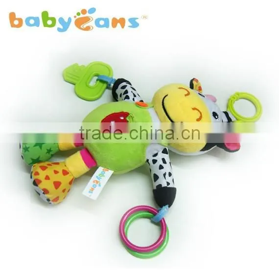 Infant chewy teether baby soft spinning rattle toys