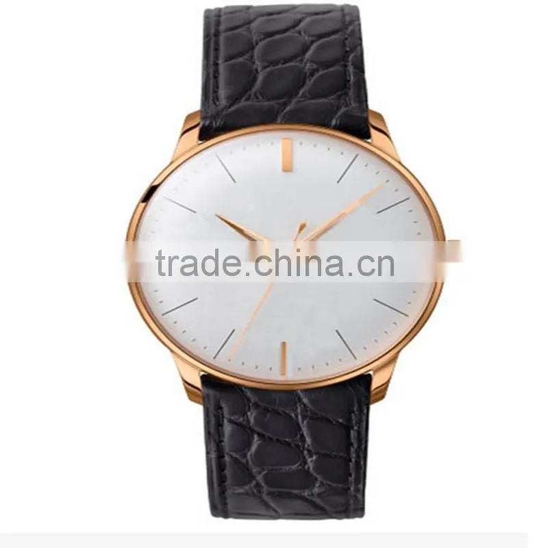 Luxury women men 3atm quartz stainless steel back watch