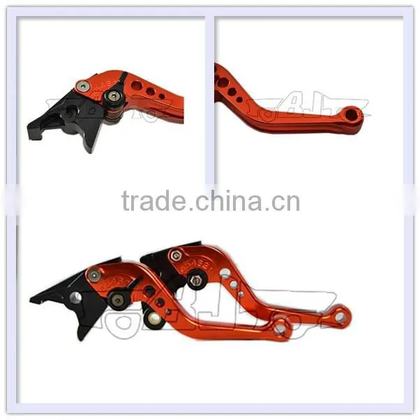 BJ-LS-002 CNC Orange universal brake clutch lever for motorcycle ZR750 ZEPHYR
