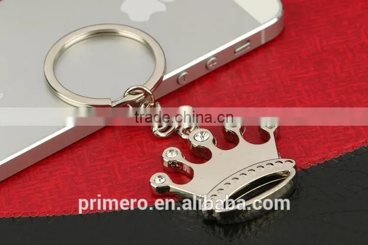 Rhinestone Princess Queen Crown Keychains Key Ring Creative Metal Key Holder Jewelry