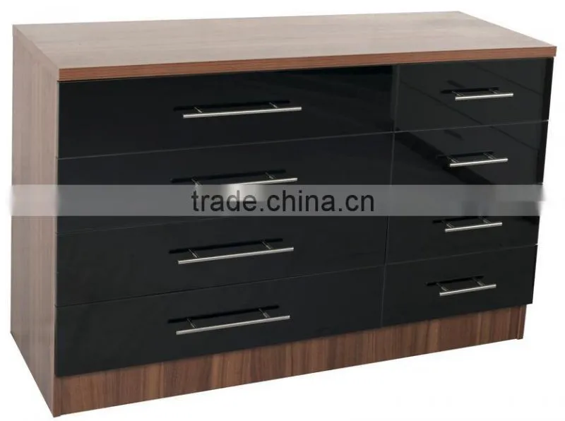 Home Use Wood Vienna Four plus Four Drawer Chest Cabinet