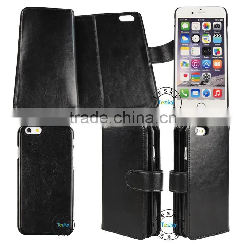 Wholesale high quality wallet leather case for iphone 6