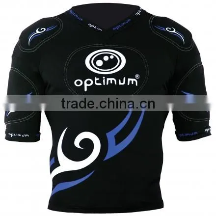 custom Rugby protection padded top short American Football pro combat compression gear padded protection wear