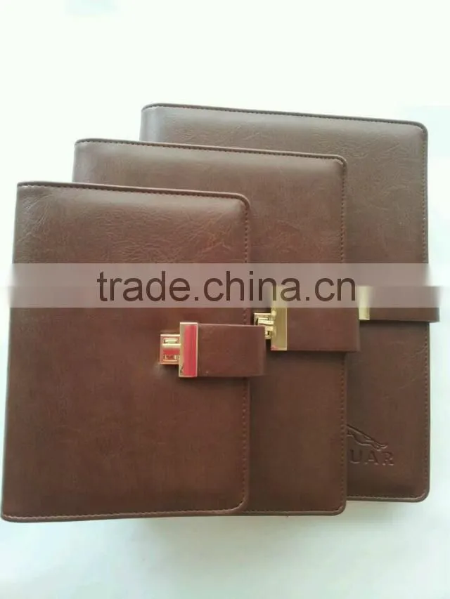 PU leather notebook with leather cover