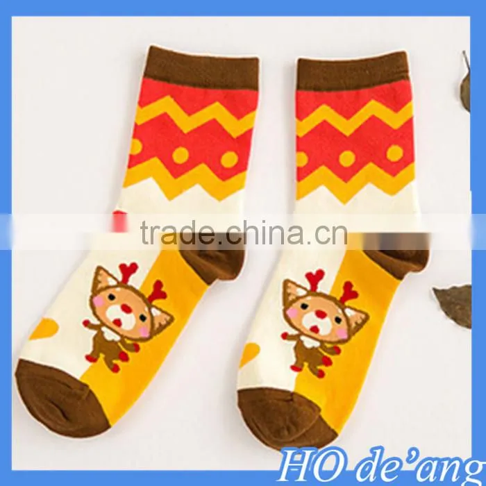 Hogift socks wholesale Korea cute Christmas socks girls lovely elk women cotton socks MHo-80