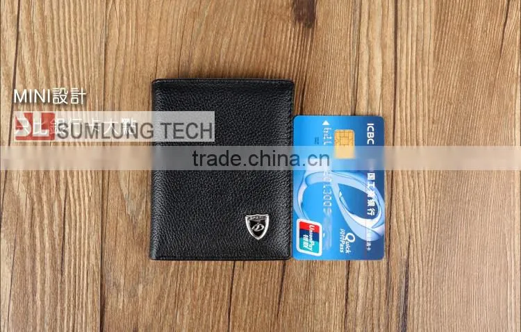RFID blocker Cow Genuine Leather wallet PROTECTS your Credit Card from unauthorized scanning