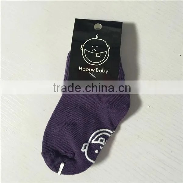 Smiley face socks for kids, rubber soles socks for baby