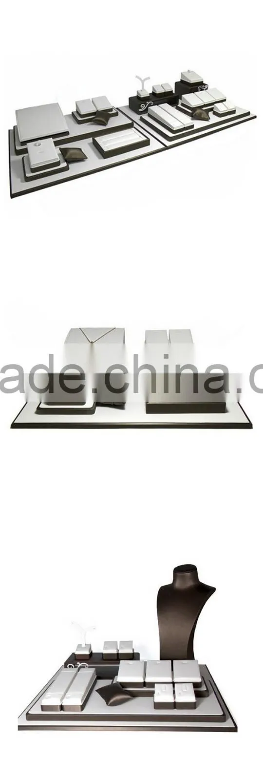 Wholeale Custom Luxury Leather Jewellery Display Set
