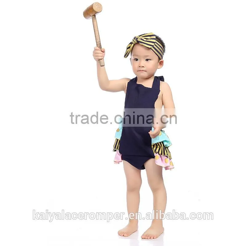 YiWu KaiYa wholesale golden baby romper with ruffle