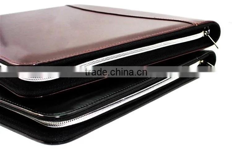 A4 Business Folder Leather/PU Fashionable Cheap Leather Portfolio/ travel portfolio bulk buy