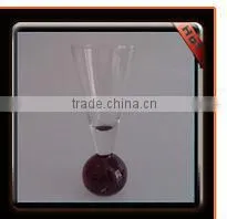 NEW PRODUCT!Mouth Blown Whisky Glass with White Porcelain Decoration