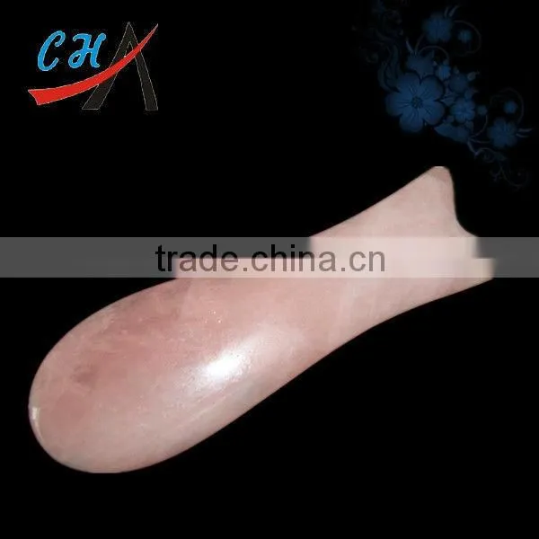 Healing Stones Rose Quartz Scrapping Plate for wholesale