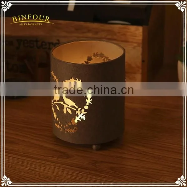 antique colorful metal votive candle holder round candle cup