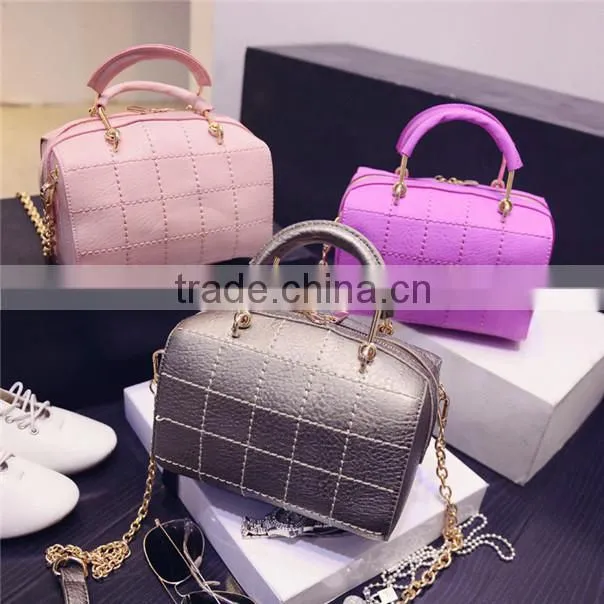 Factory OEM fashionable simple style pu bucket like bag for ladies
