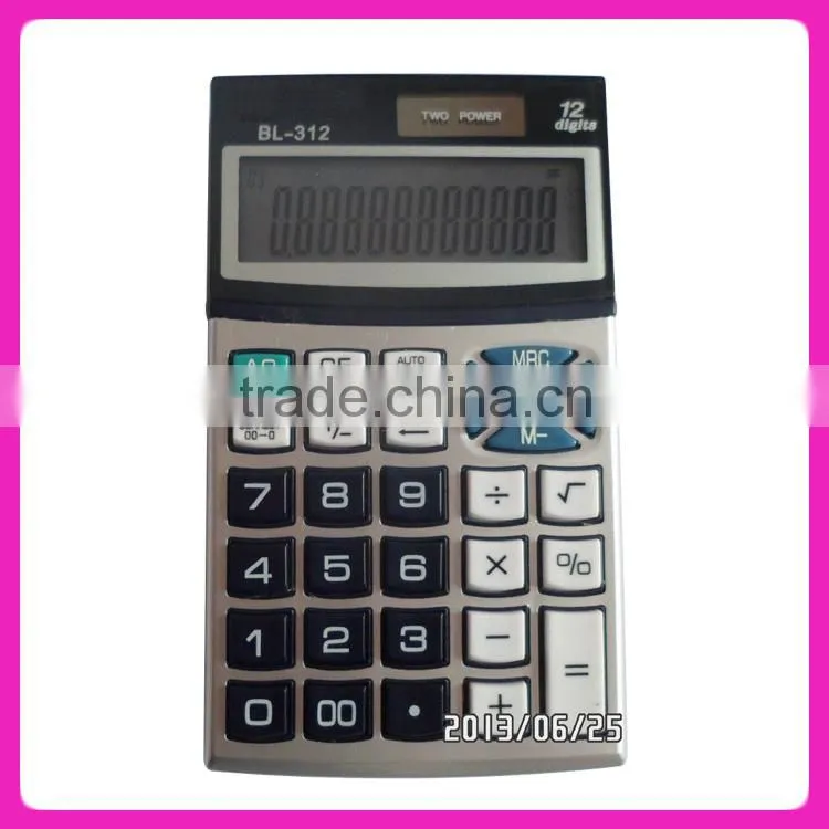 Manufacturer supply solar 12 digit electronic calculator