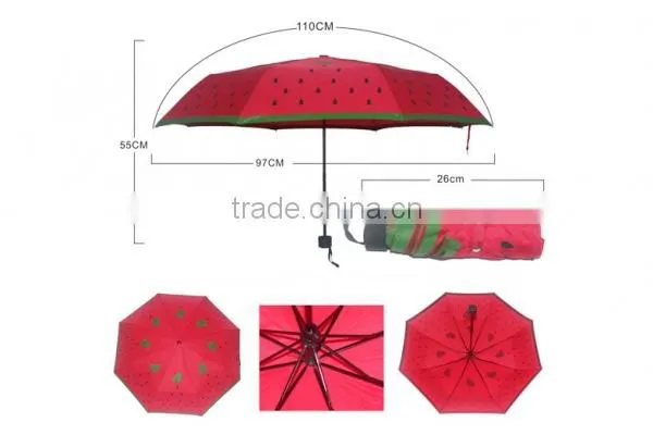 Metal Frame Material and Aluminum Metal Type umbrella with red color