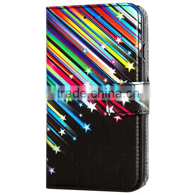 Printed PU Flip Wallet Leather Case For LG G3 With Stand