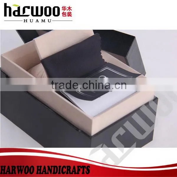 square fancy leather black paper gift boxes