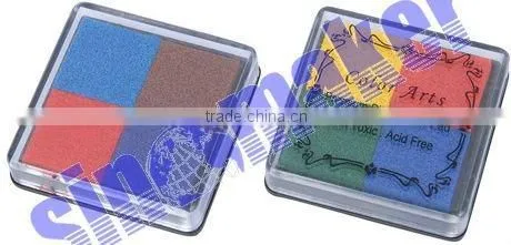 square four-colors plastic clear stamp kids ink pad