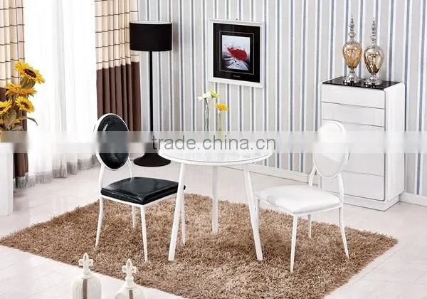 Dinette combination folding table tempered glass table round table four chairs
