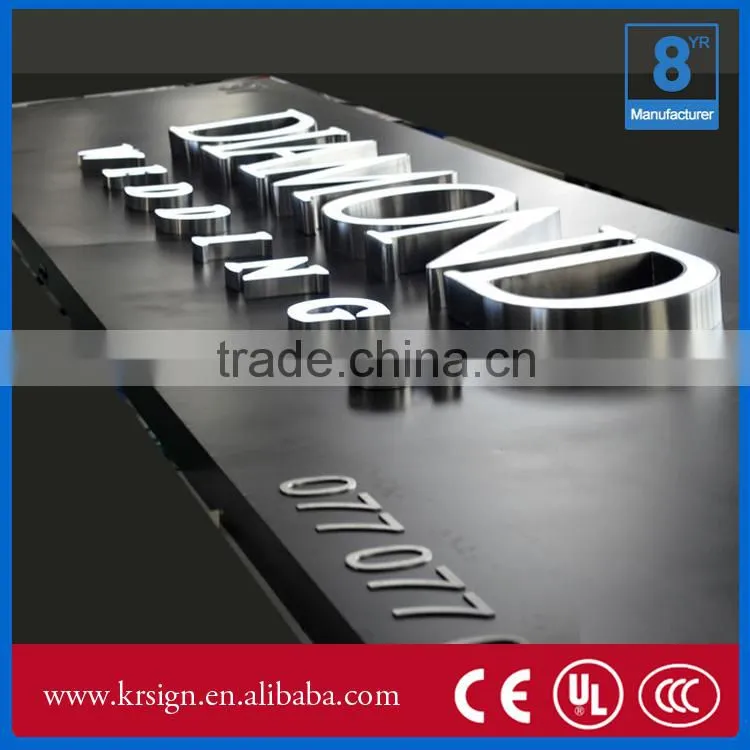 Wholesale 3d letter a to z stainless steel letters sign board for shop