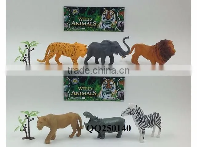 12pcs animal set toy,plastic funny animals toy set