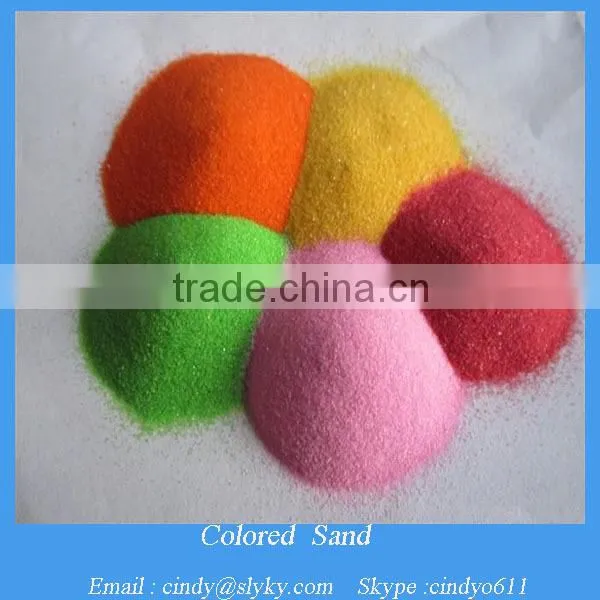 Decorative artificial coloured sand
