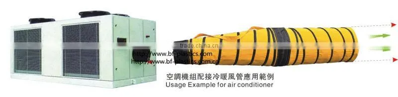 Grey PVC reducing air conditioning insulated duct