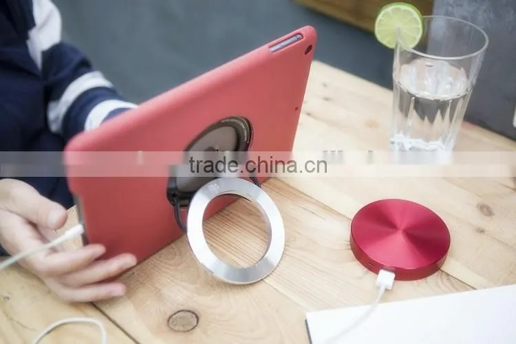 Latest round CD shape design custom laser engraving logo portable 6000mah mobile power bank charger