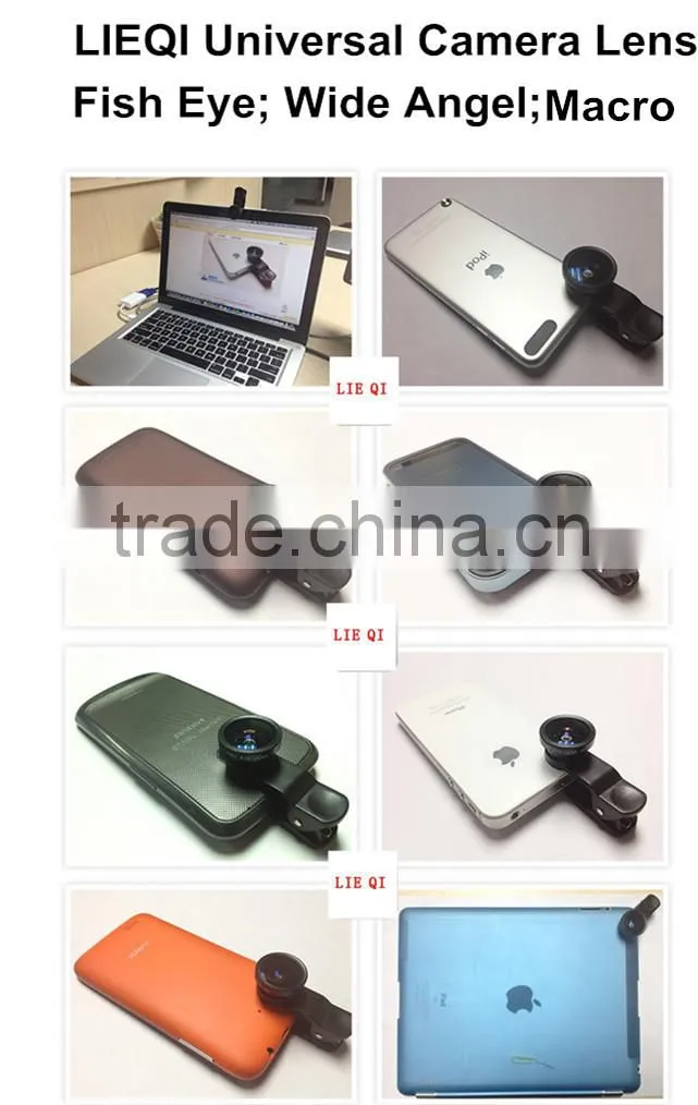 Universal 3 in 1 For Iphone Camera Lens Mobile Phone Fisheye Macro Wide Angle Camera Lens