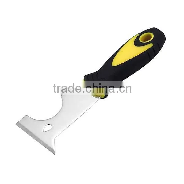 3'' Carbon Steel Flexible Scraper with Plastic Handle , Plastic Putty Knife building construction tools and equipment