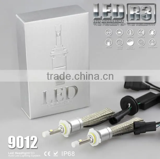 Newest R3 h4 led headlight H1, H3, H4, H7, H11, 9005, 9006, 9012 high power led headlamp