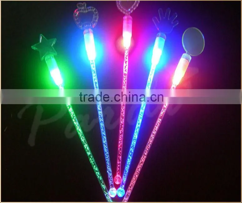 Wholesale high quality led glow swizzle stir sticks light in the dark