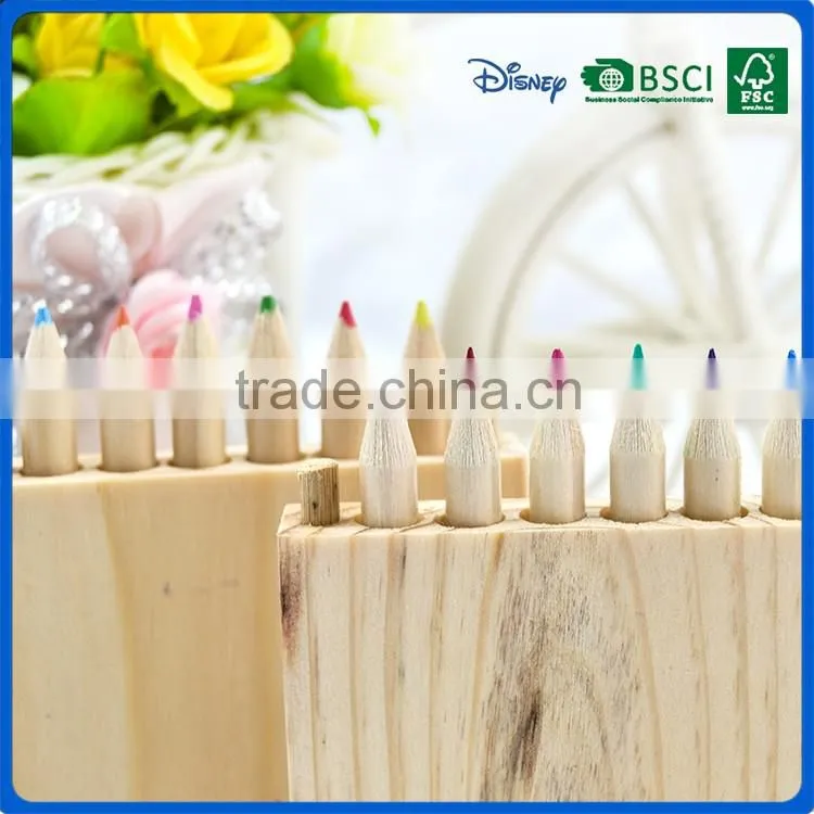 Customize eco friendly wooden kids colored pencil set for disply gifts