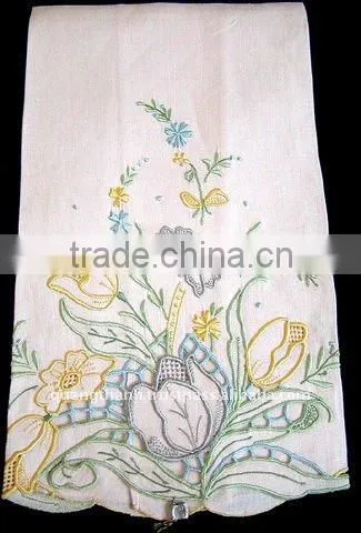 Vintage Hand Embroidered Guest Towel