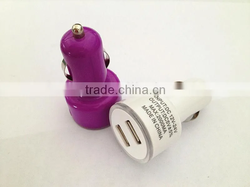 Hot selling dual USB car wireless charger for mobile phone with 5V 2.1A+1A