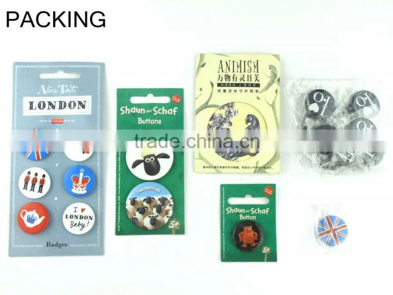 2015 Hot selling plastic name badge clip/custom tinplate button badge/plastic badge clip