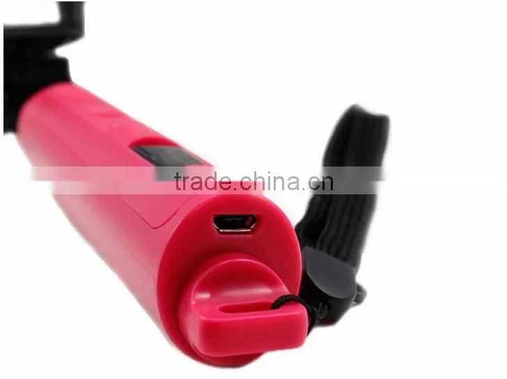 wholesale wired monopod selfie stick headphone cable control