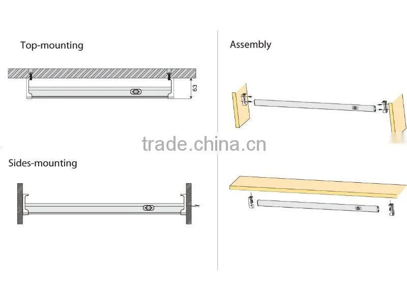 Rechargable led sensor wardrobe light,led strip light for wardrobe,PIR emotion sensor LED closet Light