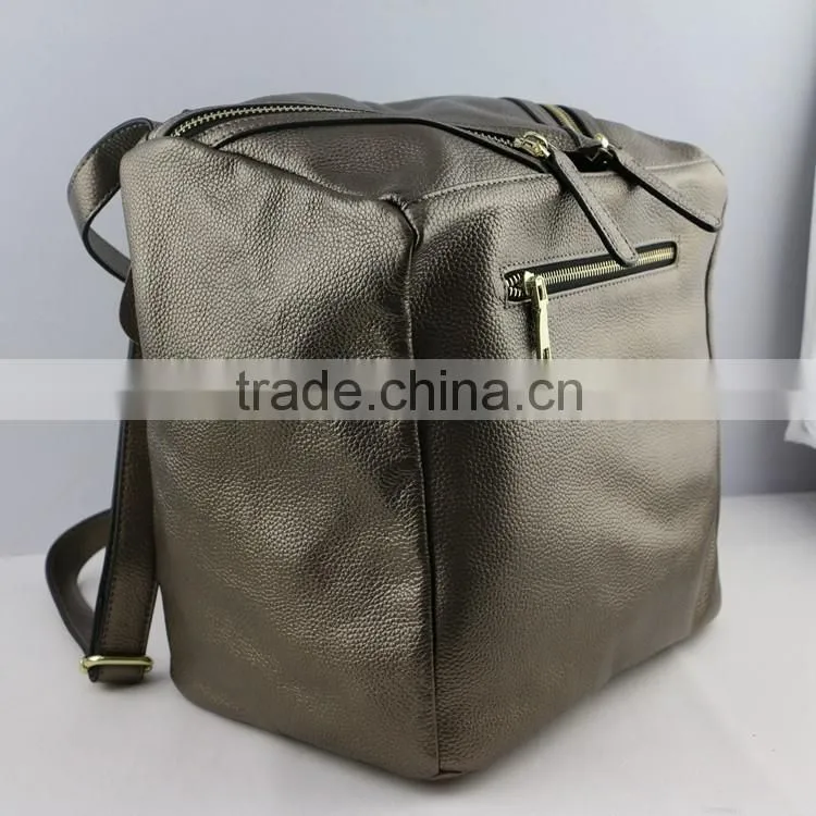 Trendy fashion designer new style ladies multifunction genuine leather backpack