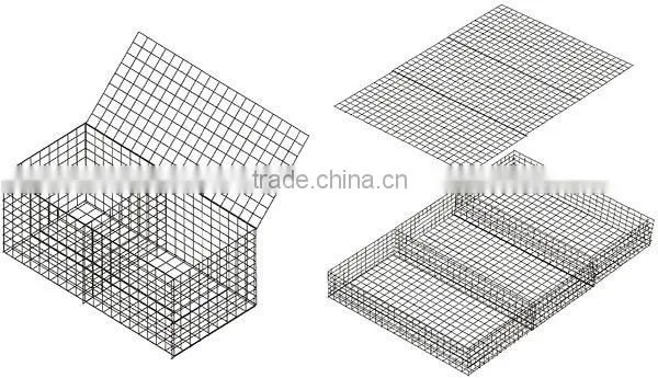 SQ-80*100mm galvanized gabion boxes(professional manufacture)